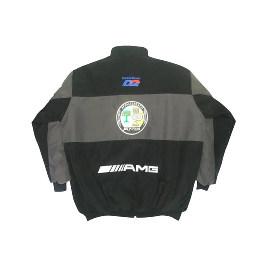Mercedes AMG F1 Vintage Racing Jacket Black & Dark Grey Edition