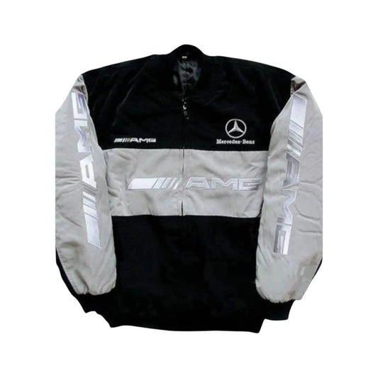 Mercedes AMG F1 Vintage Racing Jacket Light Gray