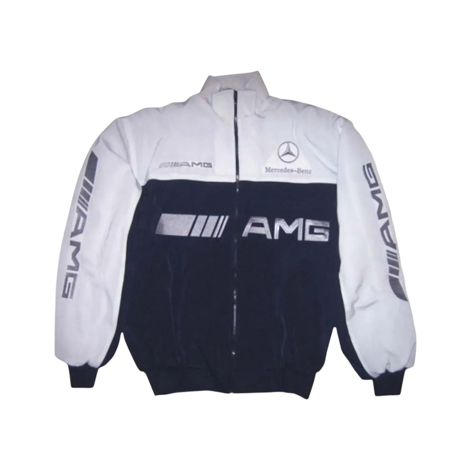 Mercedes AMG Vintage Racing Jacket White Dark Blue