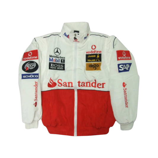 Mercedes McLaren Santander Vintage F1 Racing Jacket – Heritage Edition