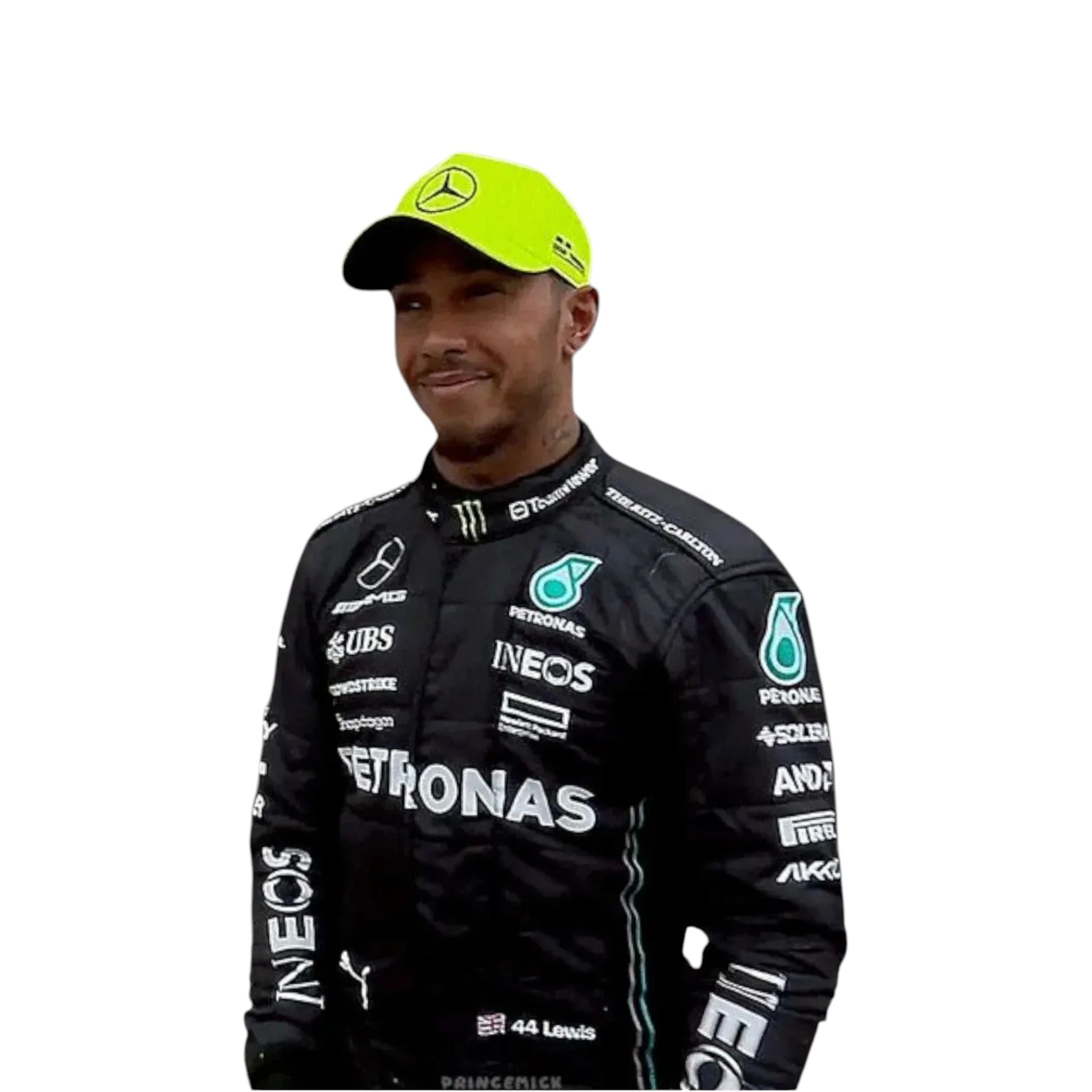 Mercedes Petronas F1 race suit close up