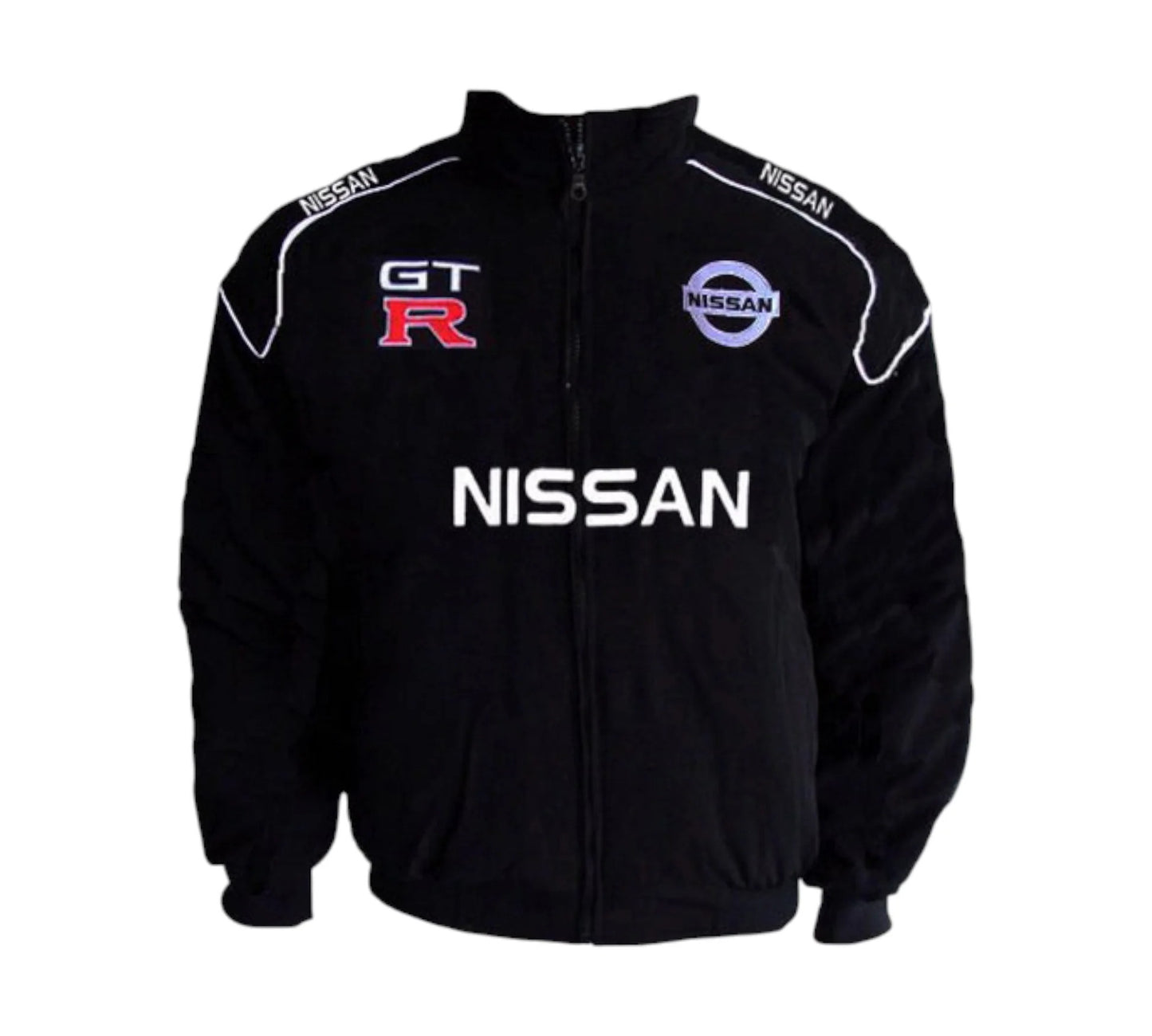 Nissan GTR Vintage Racing Jacket Black – Motorsport Style 1