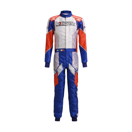 OMP Exprit 2025 go kart racing suit front view