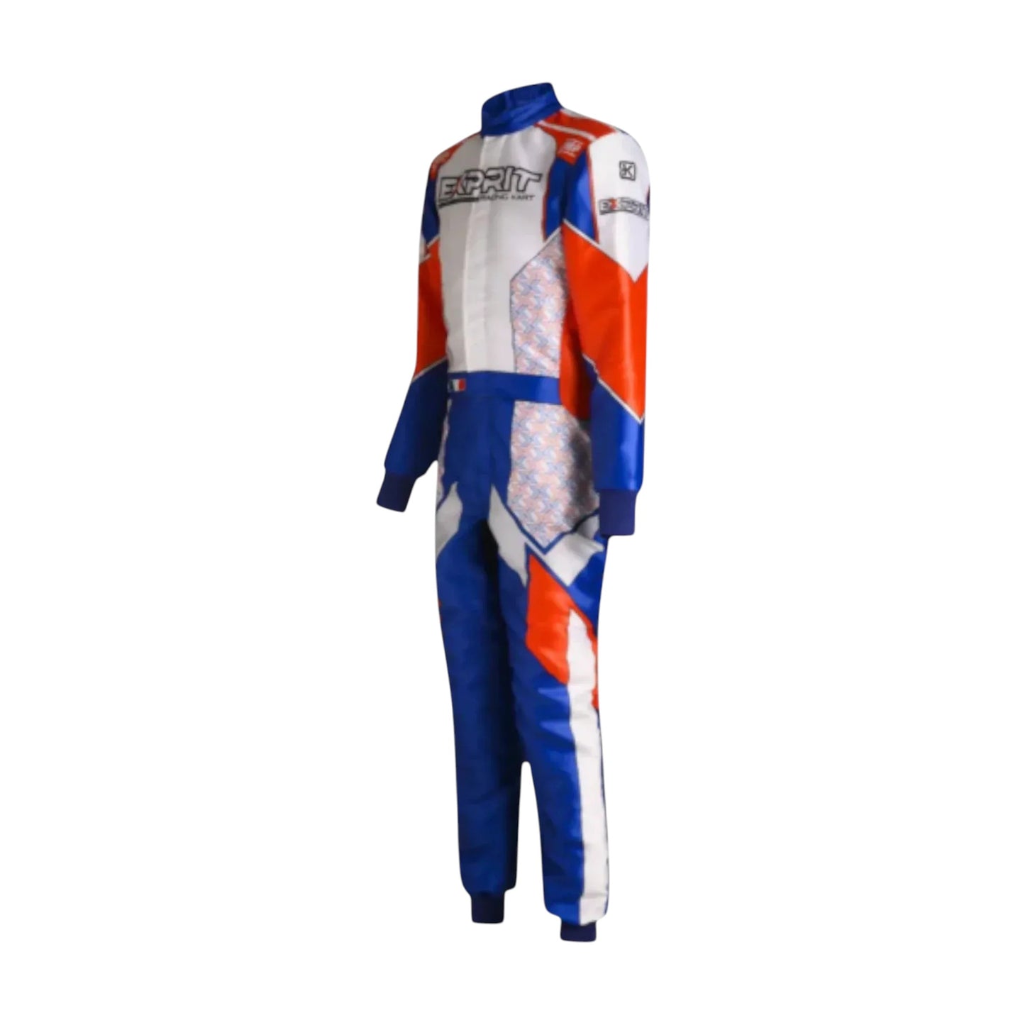 OMP Exprit 2025 kart racing suit display