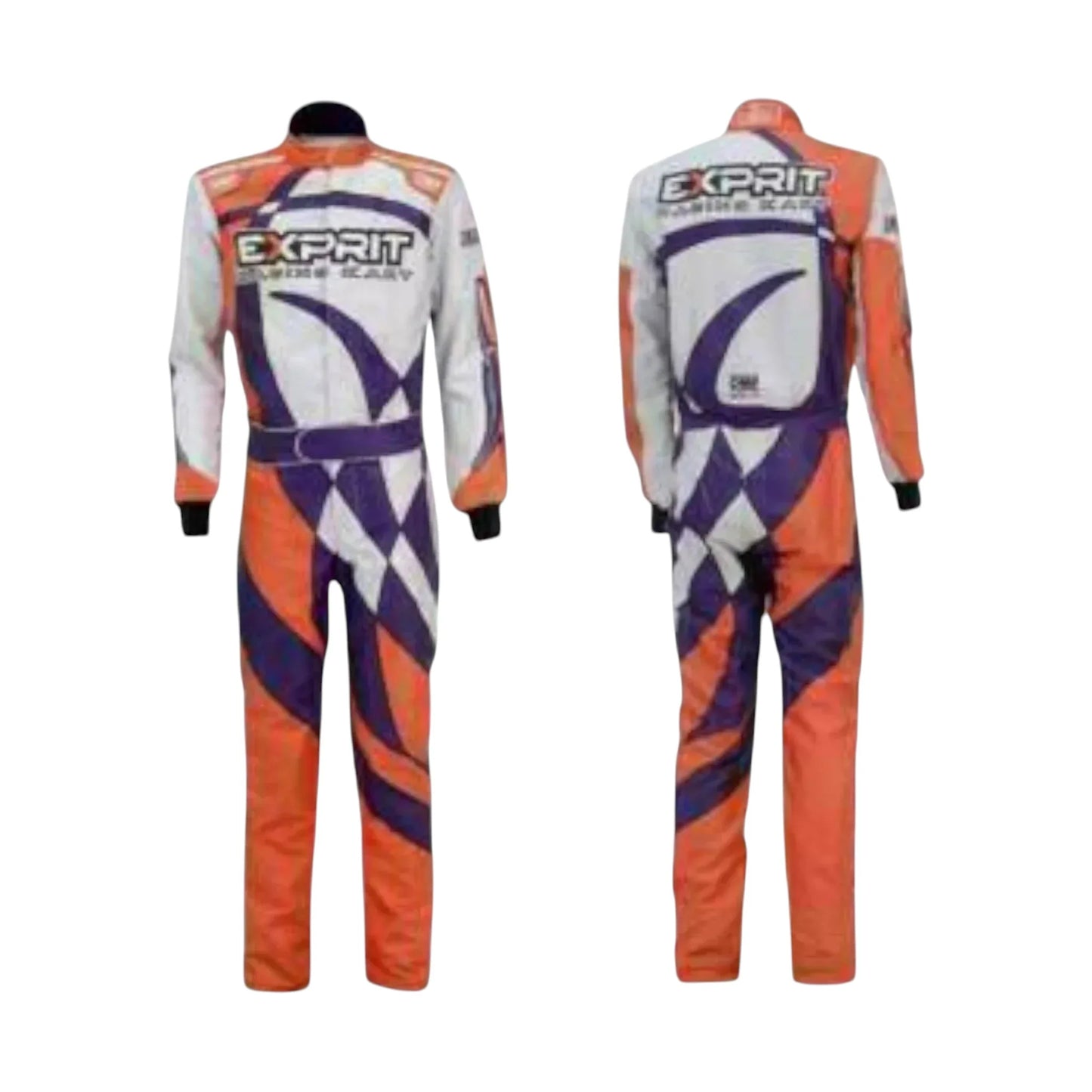 OMP Exprit go kart racing driver overall front view