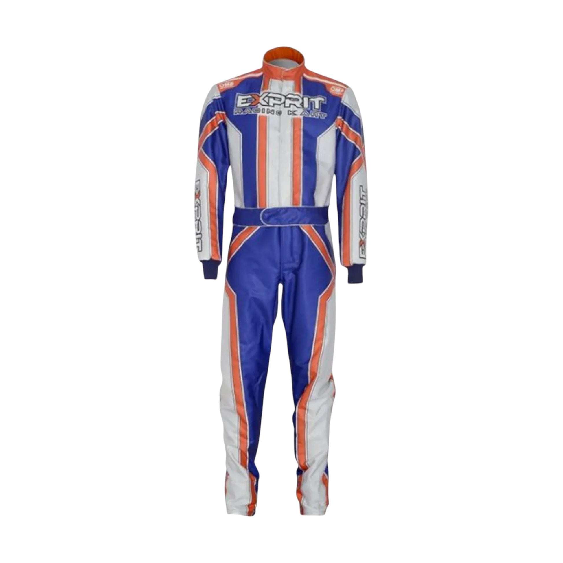 OMP Exprit go kart racing overall driver suit front view