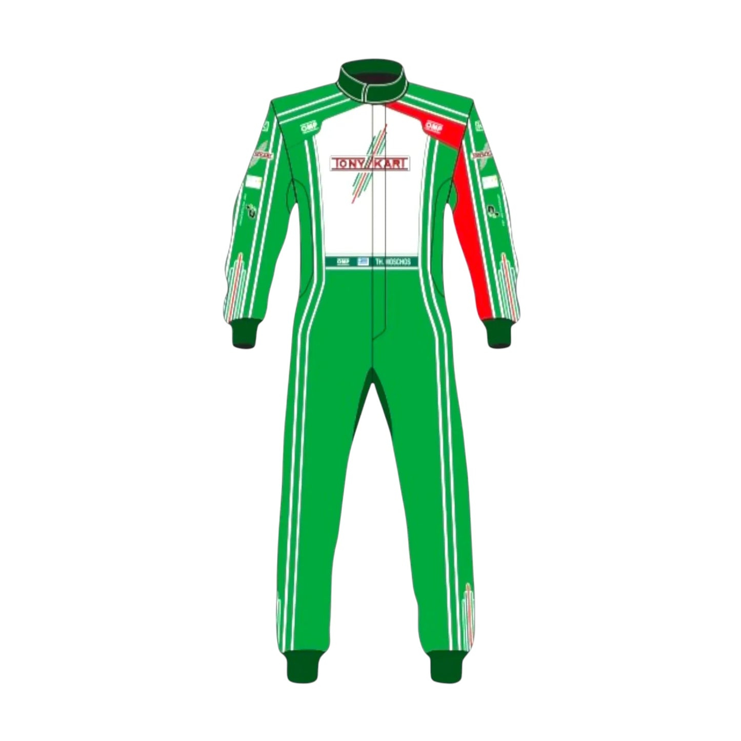 OMP Tony Kart sublimation printed go kart racing suit back