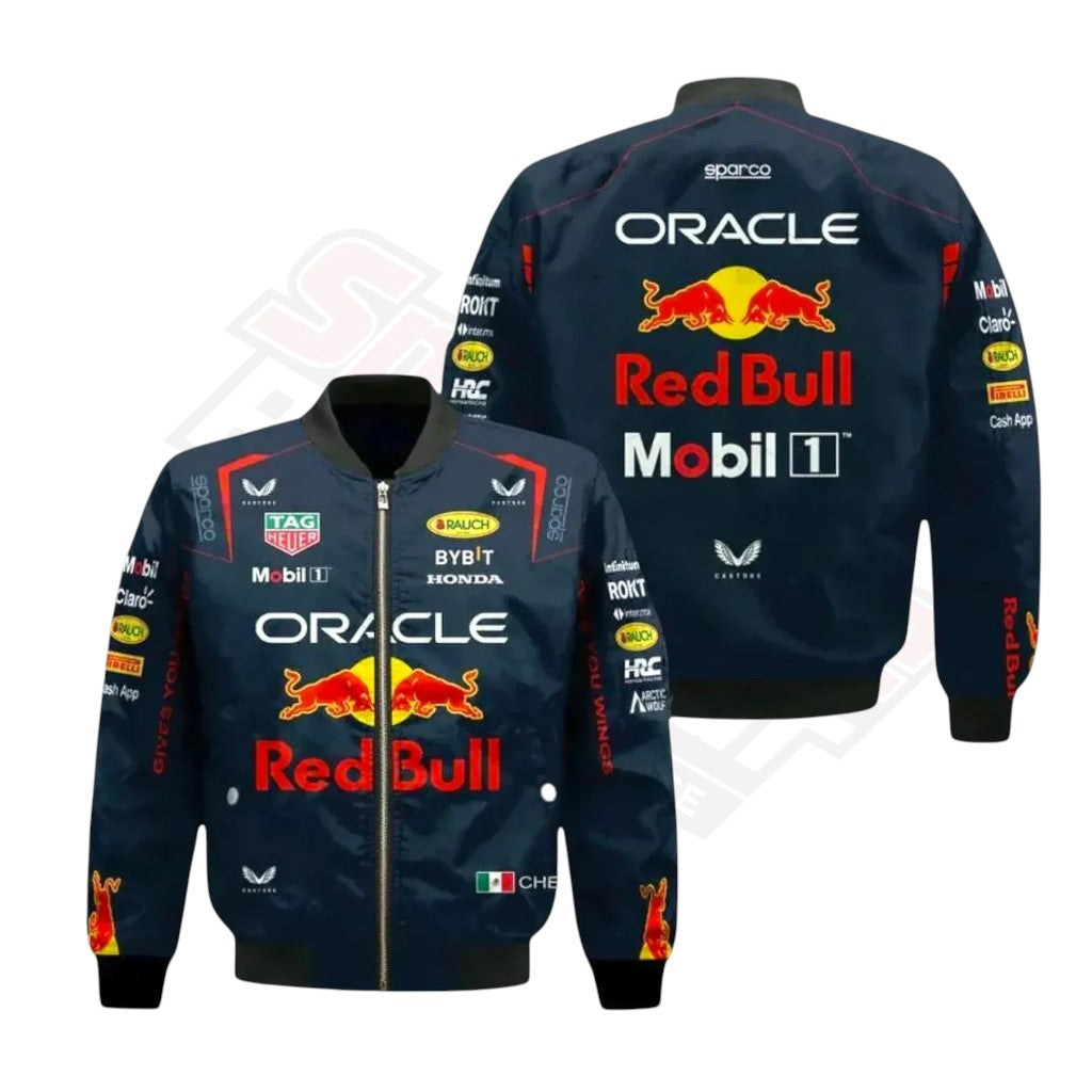 Oracle Red Bull Racing vintage jacket detailing