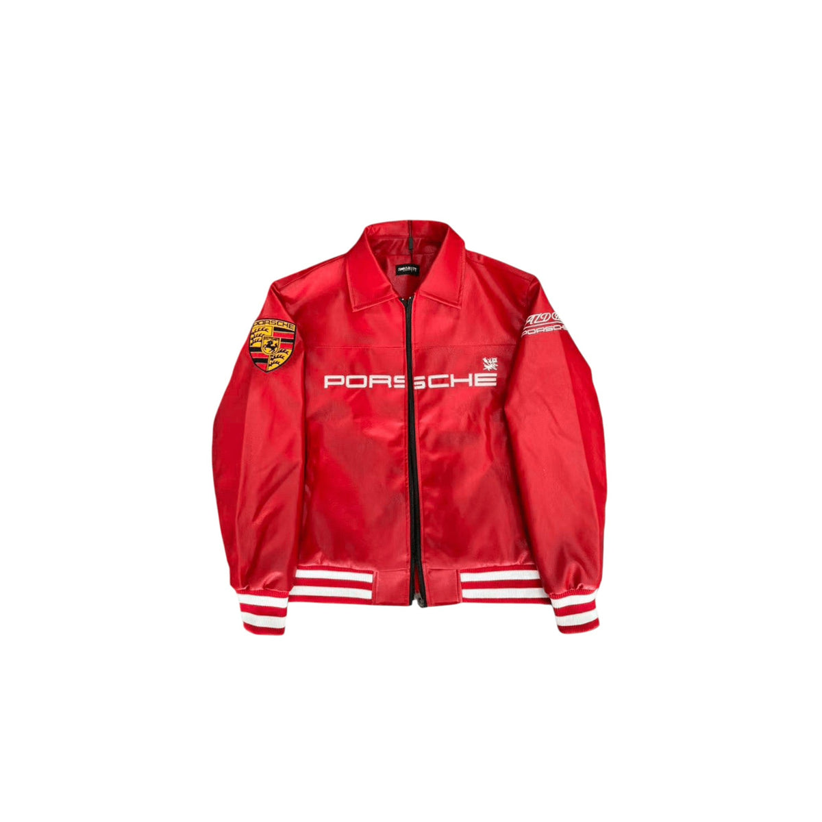 Porsche Racing Vintage Leather Bomber Jacket – Red SpeedLine Racewear
