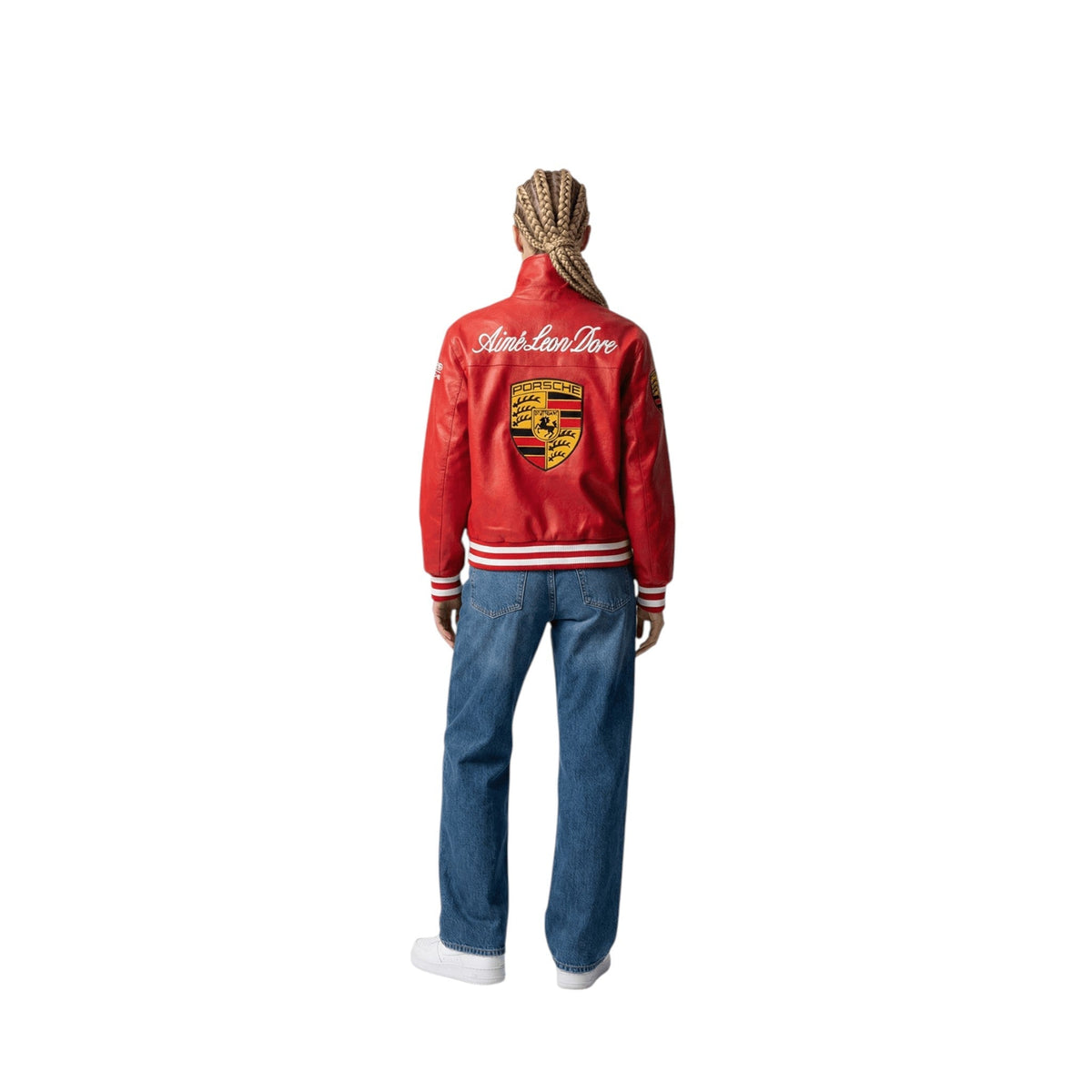 Porsche Racing Vintage Leather Bomber Jacket – Red SpeedLine Racewear
