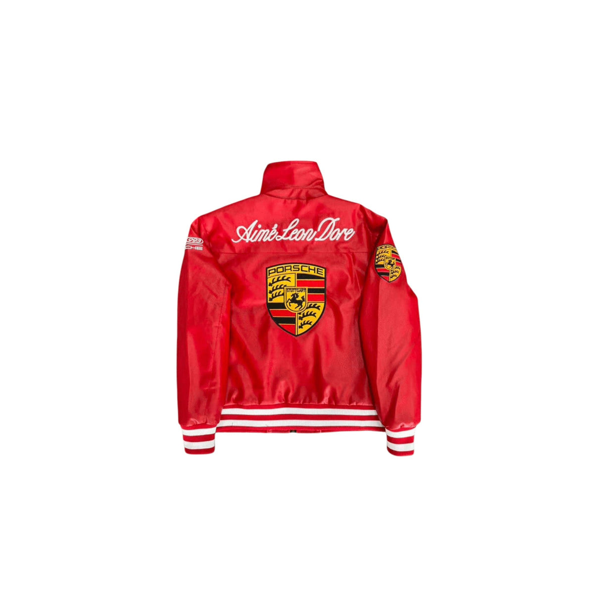 Porsche Racing Vintage Leather Bomber Jacket – Red SpeedLine Racewear