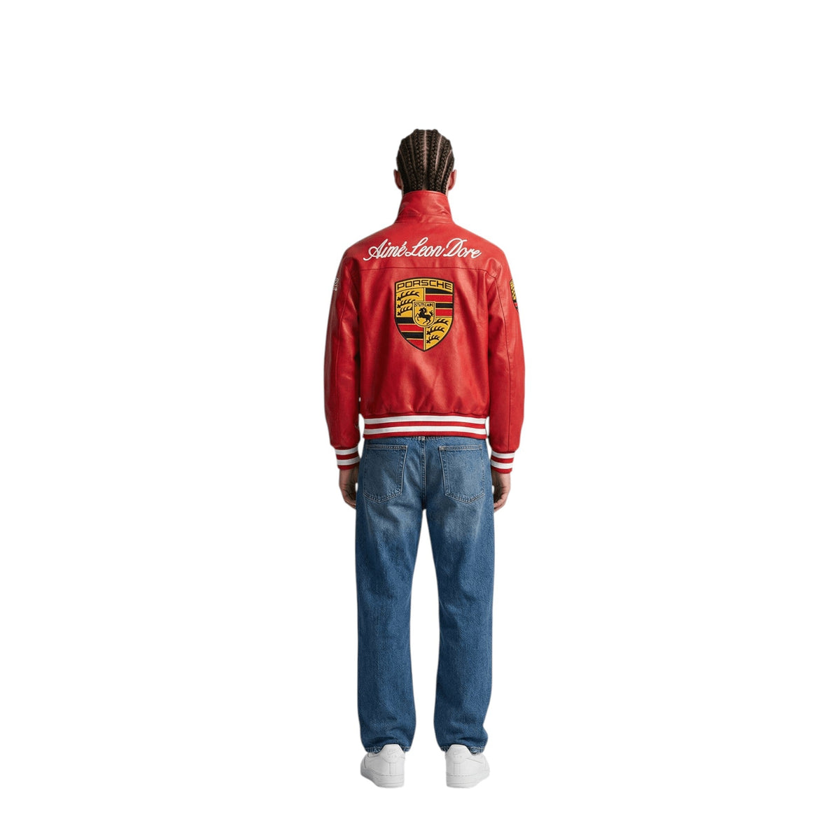 Porsche Racing Vintage Leather Bomber Jacket – Red SpeedLine Racewear