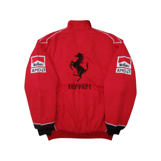 Scuderia Ferrari F1 Team Vintage Racing Jacket Red
