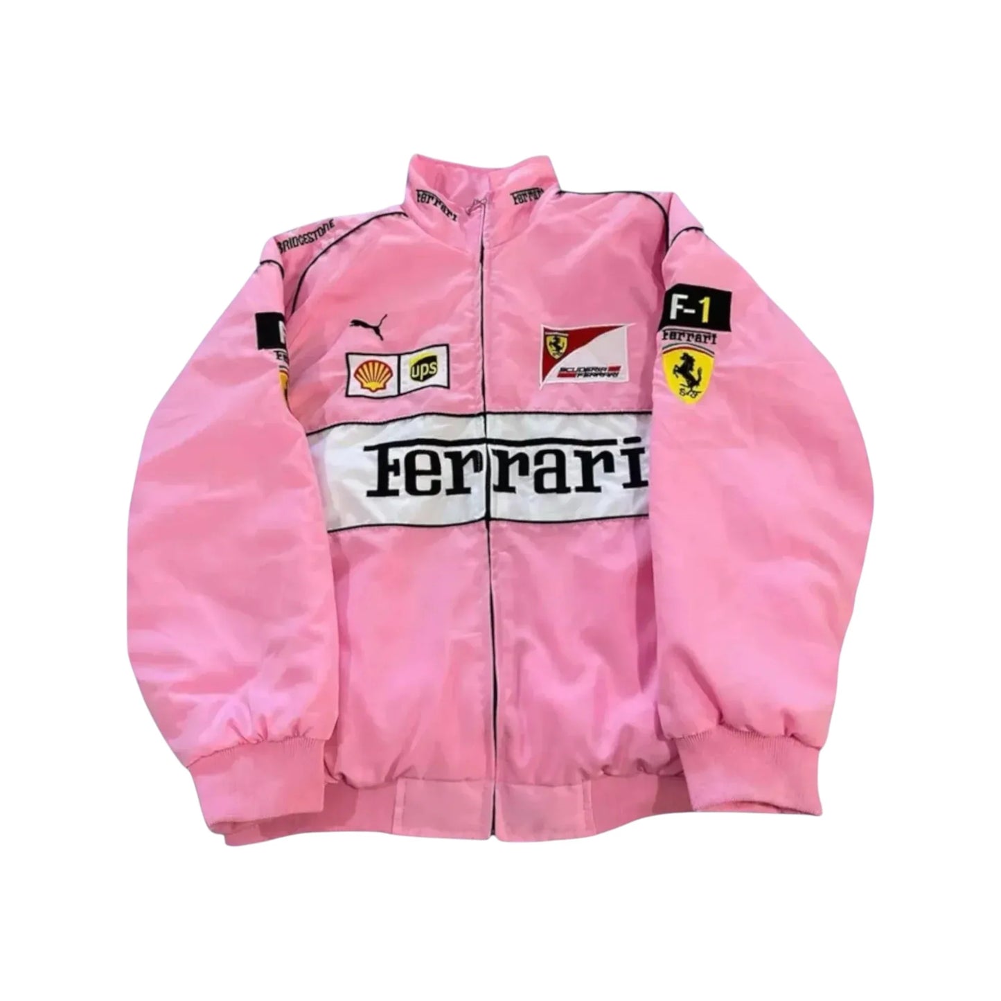 Scuderia Ferrari Pink F1 Vintage Racing Jackets