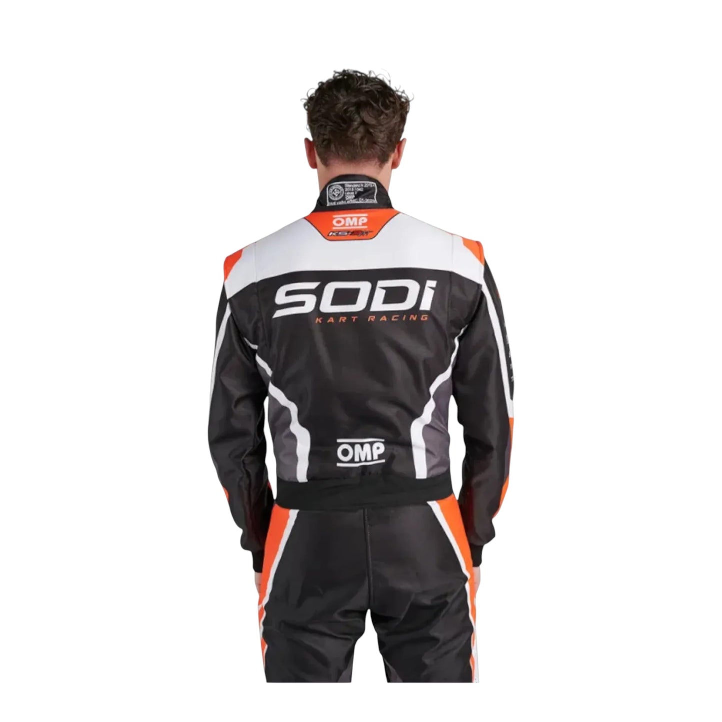 Sodi OMP karting racing suit back view