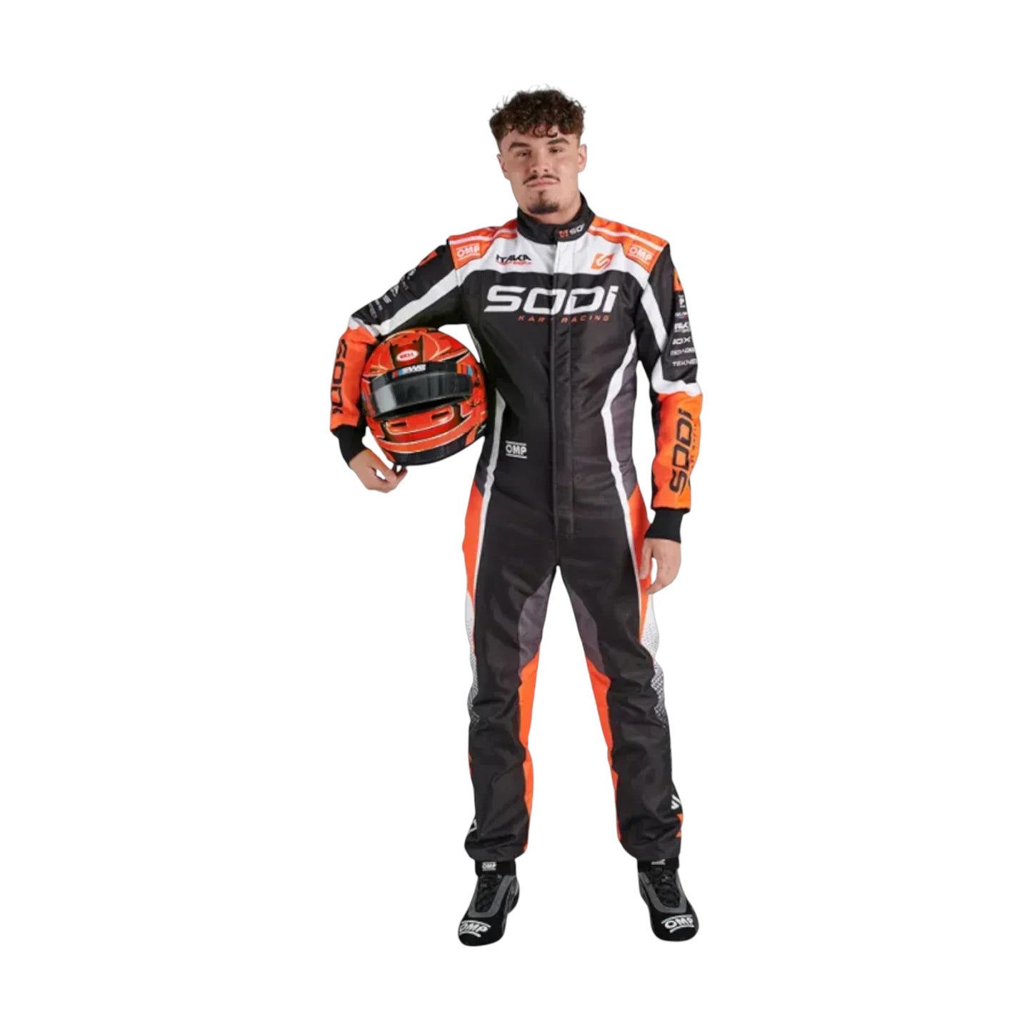 Sodi OMP karting racing suit front view