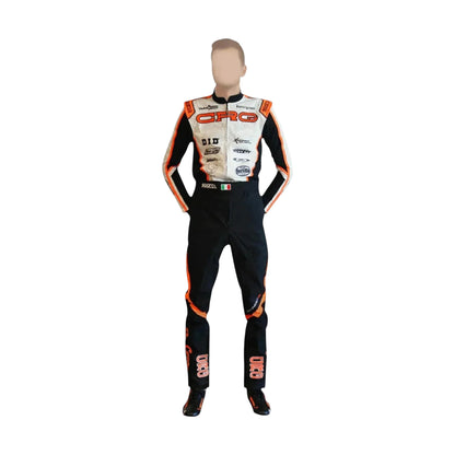 Sublimation printed go-kart racing suit CRG 2022 front view
