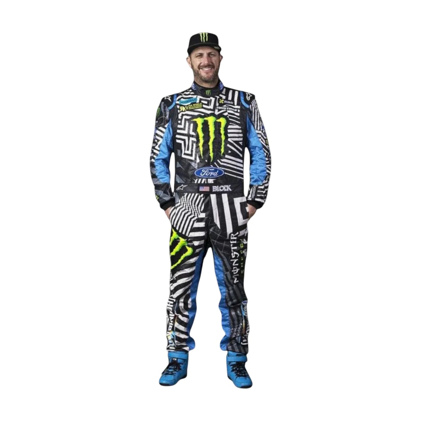 Sublimation printed go kart racing suit detail