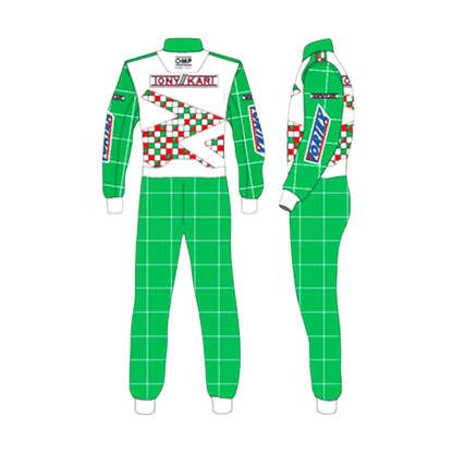 Sublimation printed panels Tony Kart driver suit