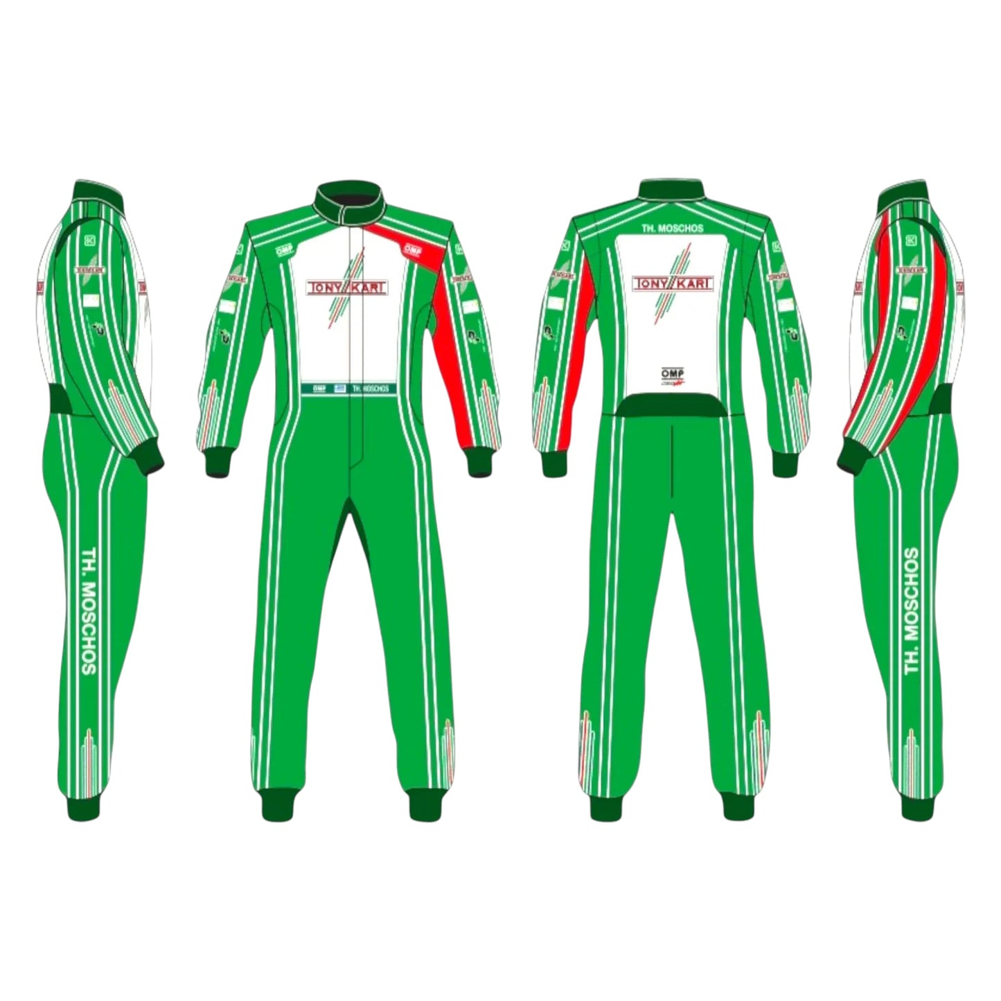 Sublimation printed panels close-up OMP Tony Kart