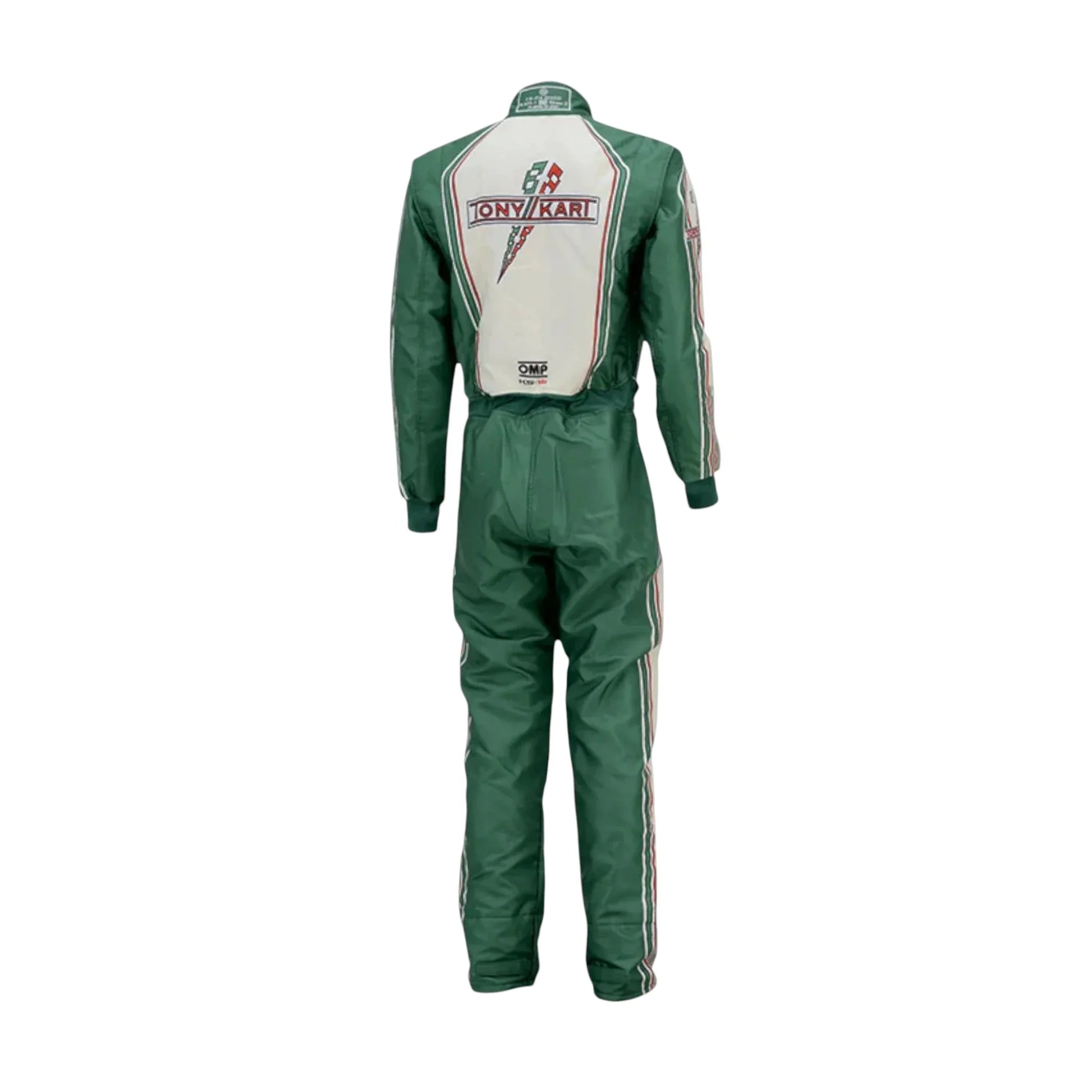Tony Kart sublimation printed go kart racing suit back view