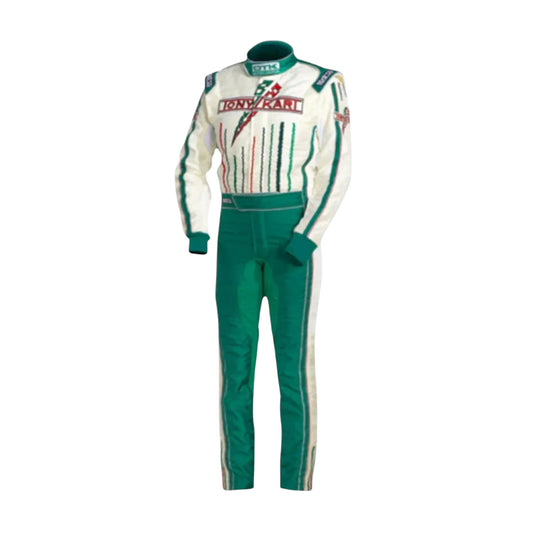 Tony Kart sublimation printed go kart racing suit front view