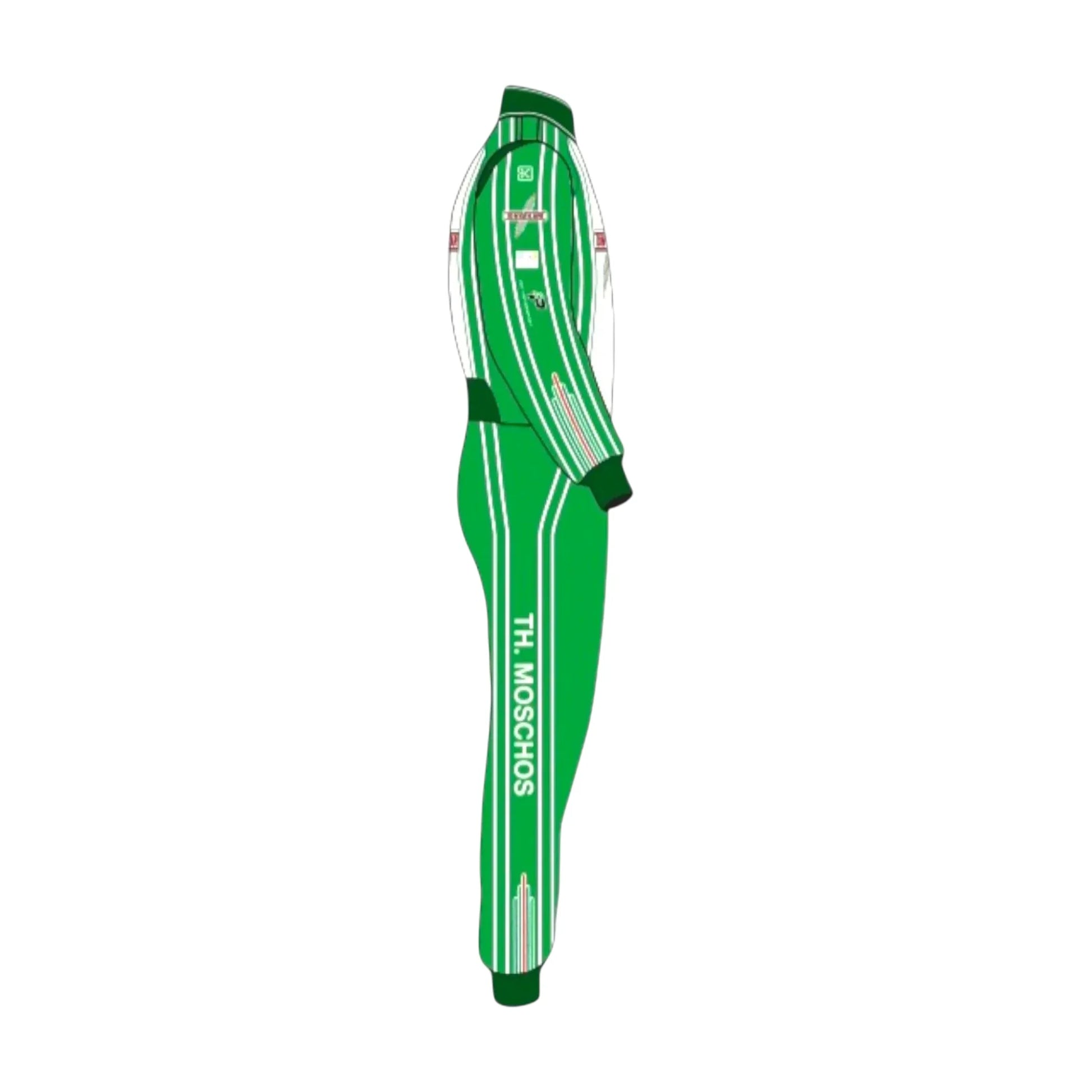 Vibrant OMP Tony Kart driver kart suit right side view