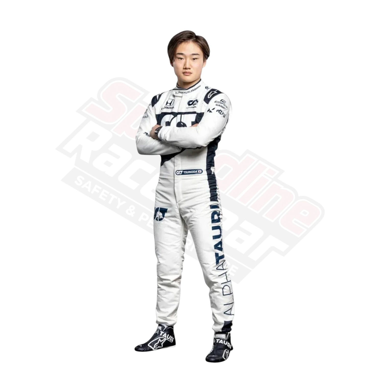 Yuki Tsunoda Formula One 2021 race suit display