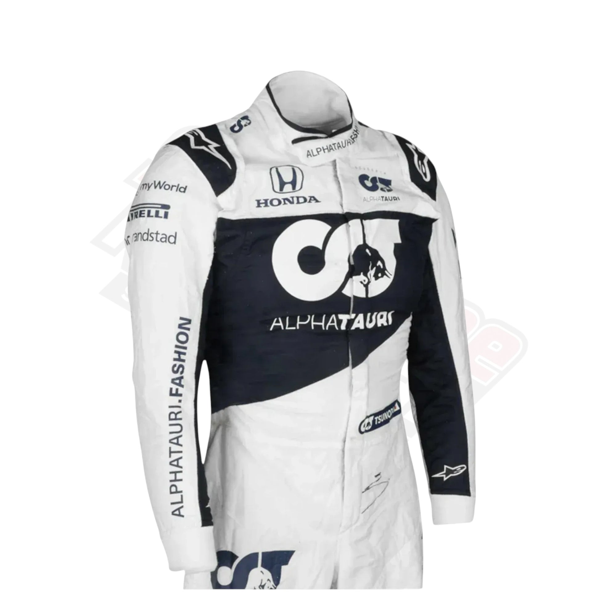 Yuki Tsunoda Formula One 2021 race suit display