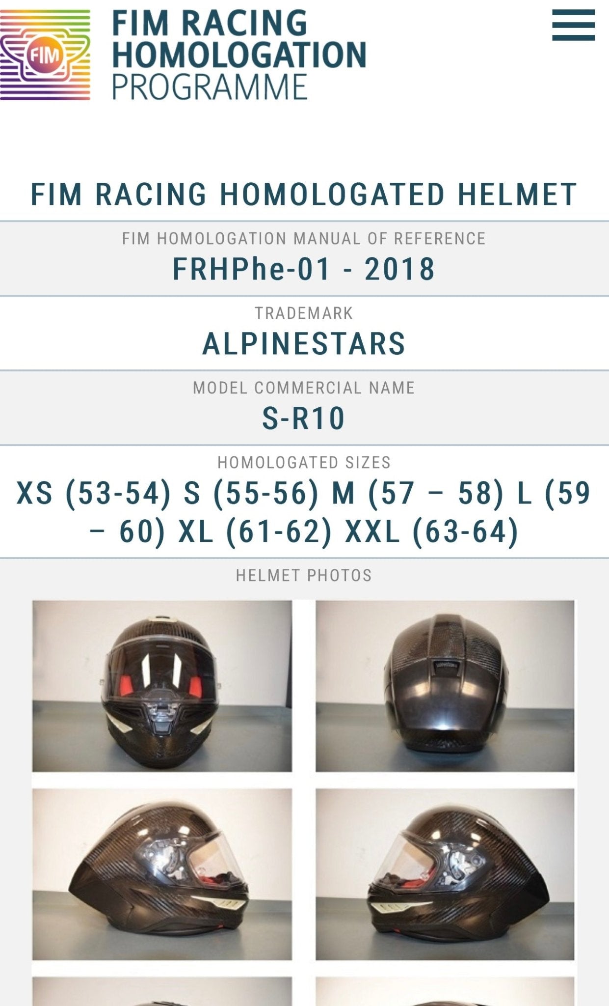 Alpinestars Supertech R10 Solid Helmet