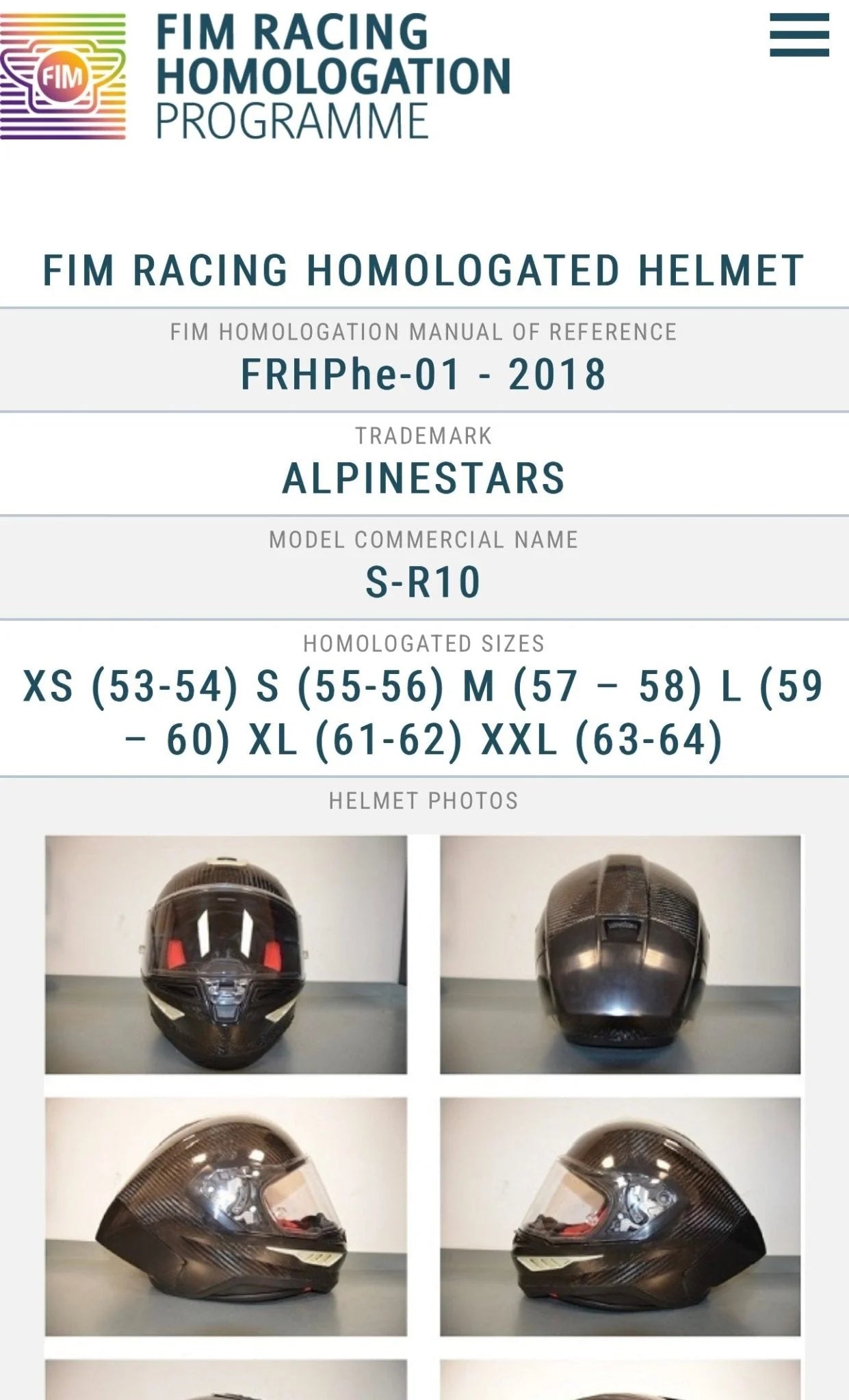 Alpinestars Supertech R10 Solid Helmet