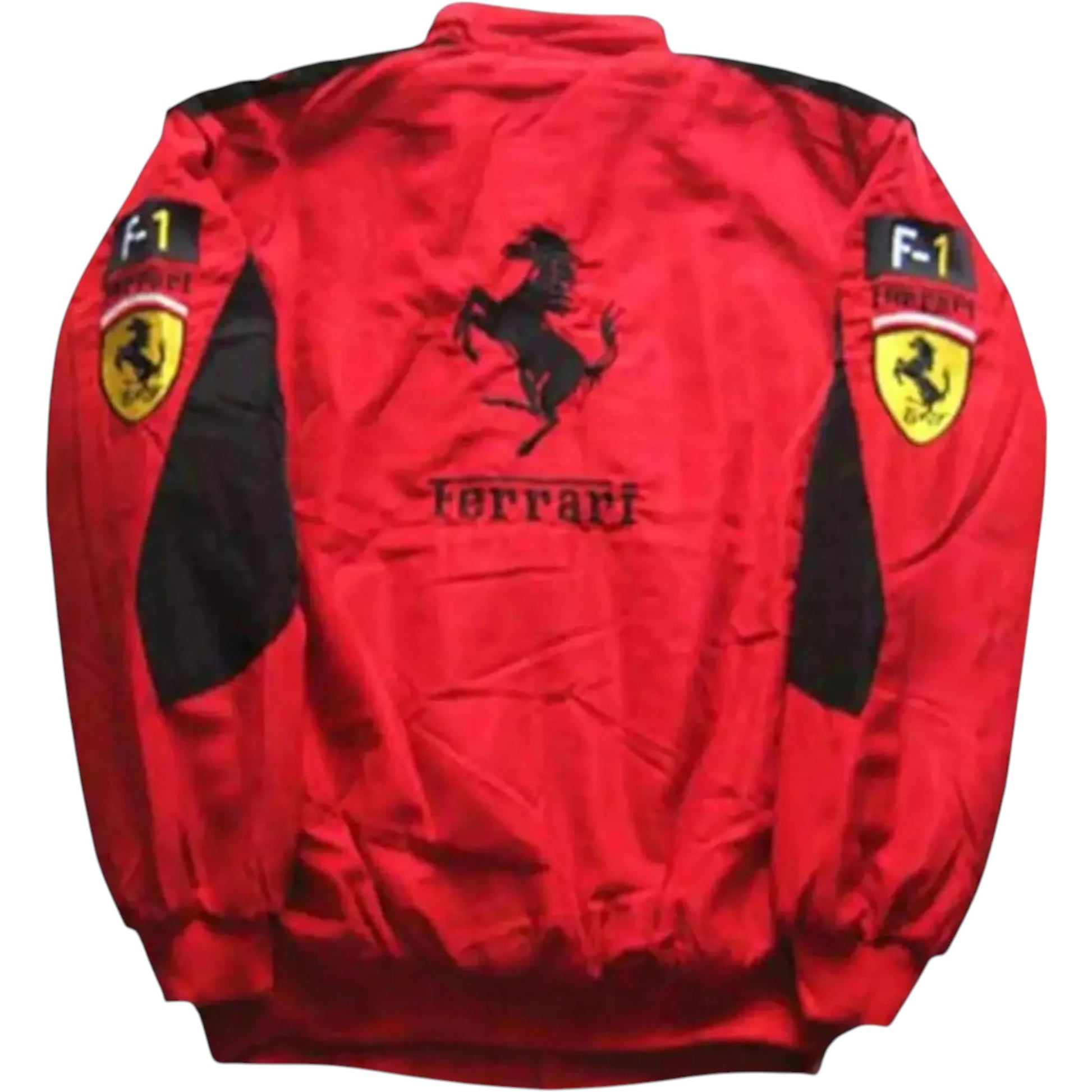 ferrari vintage formula one racing embroidered jacket back view