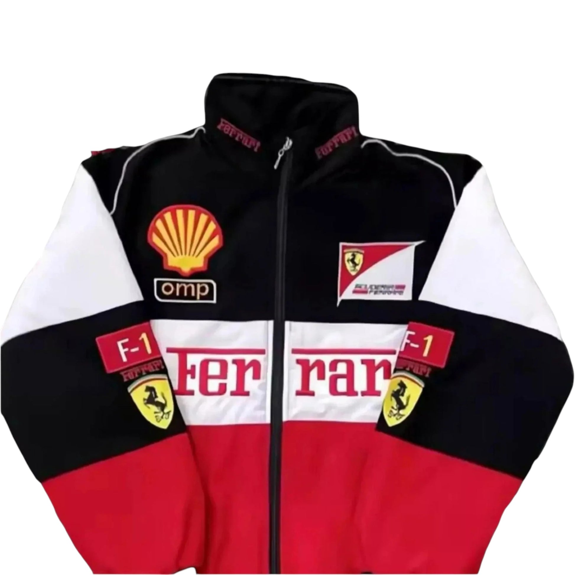 ferrari f1 racing embroidered and printed jacket front speed line race wear