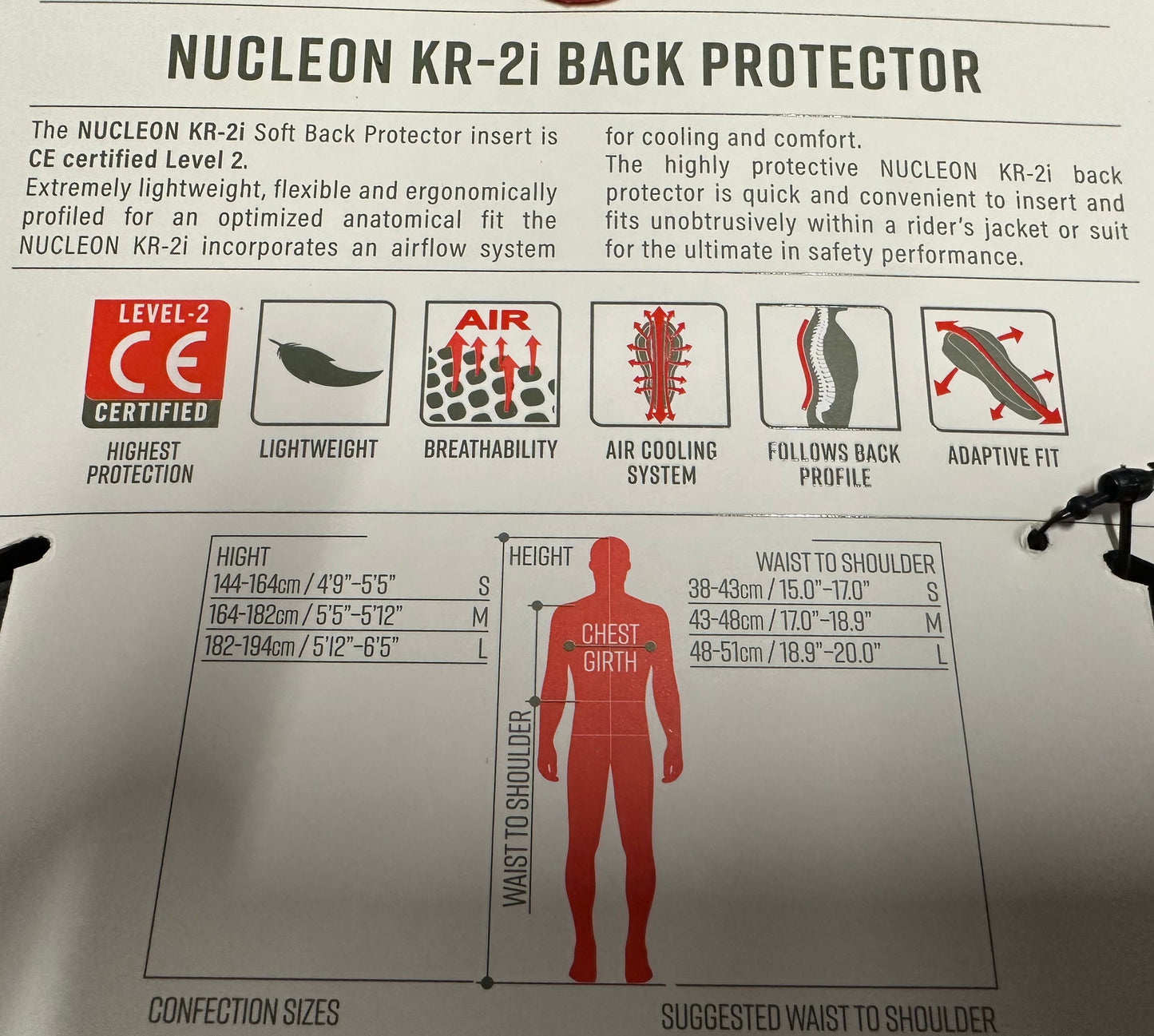 Alpinestars Nucleon KR-2i Back Protector Insert