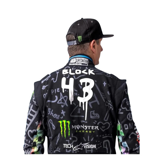 Ken Block Monster karting suit back design
