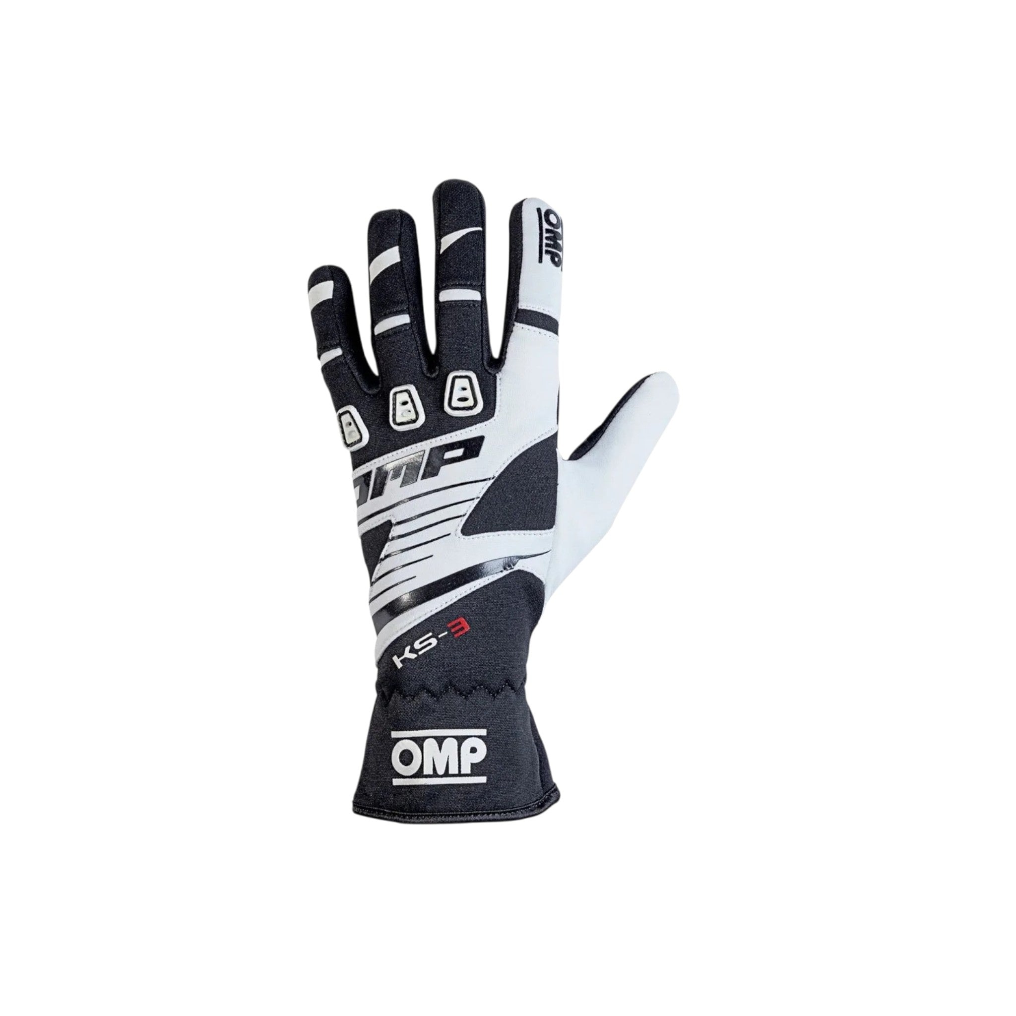 OMP KS-3 MY18 Kart Gloves Black/White