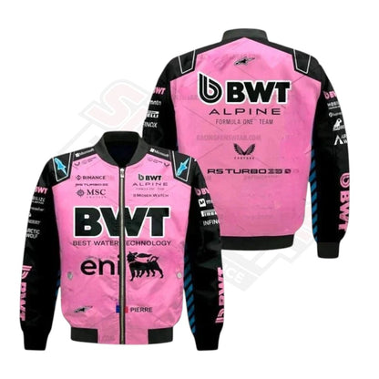 2025 Pierre Gasly BWT Alpine F1 Bomber Jacket front view