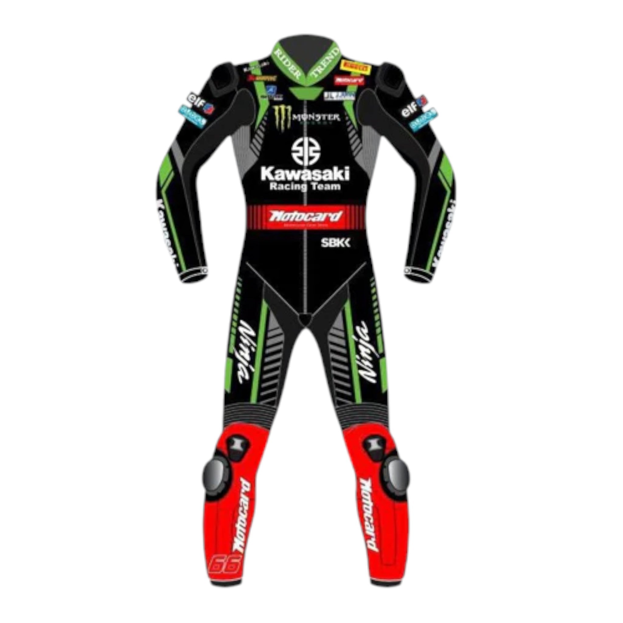 Kawasaki Ninja Leather Motorcycle Racing Suit