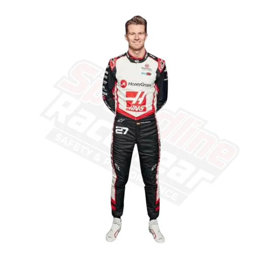 Front view of 2024 Nico Hülkenberg Haas F1 Team Race Suit