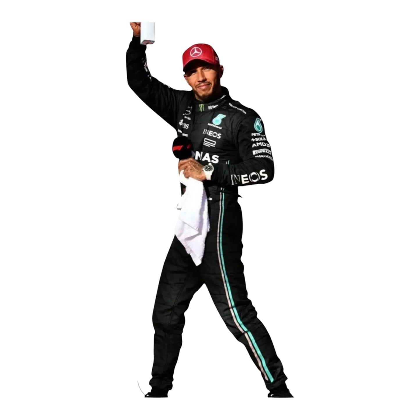 Lewis Hamilton Mercedes Petronas F1 2023 racing suit front view