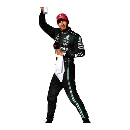 Lewis Hamilton Mercedes Petronas F1 2023 racing suit front view