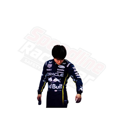 Red Bull Racing Rennanzug für den Großen Preis von Singapur 2025 | Max Verstappen &amp; Yuki F1 Edition