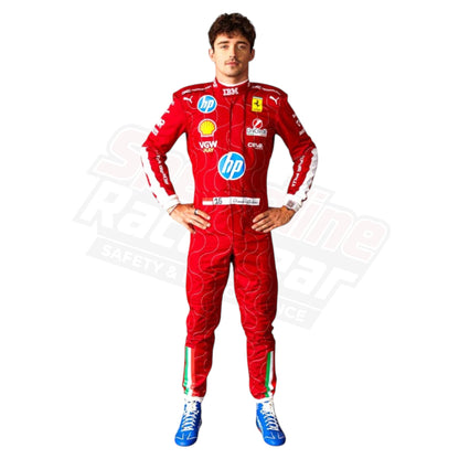 2025 Charles Leclerc Ferrari HP F1 Race Suit | Puma Replica