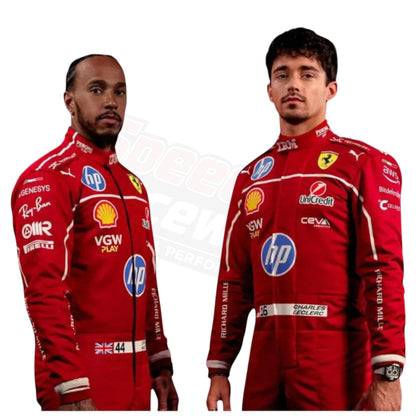 2025 Lewis Hamilton Scuderia Ferrari HP F1 Race Suit by Puma Replica