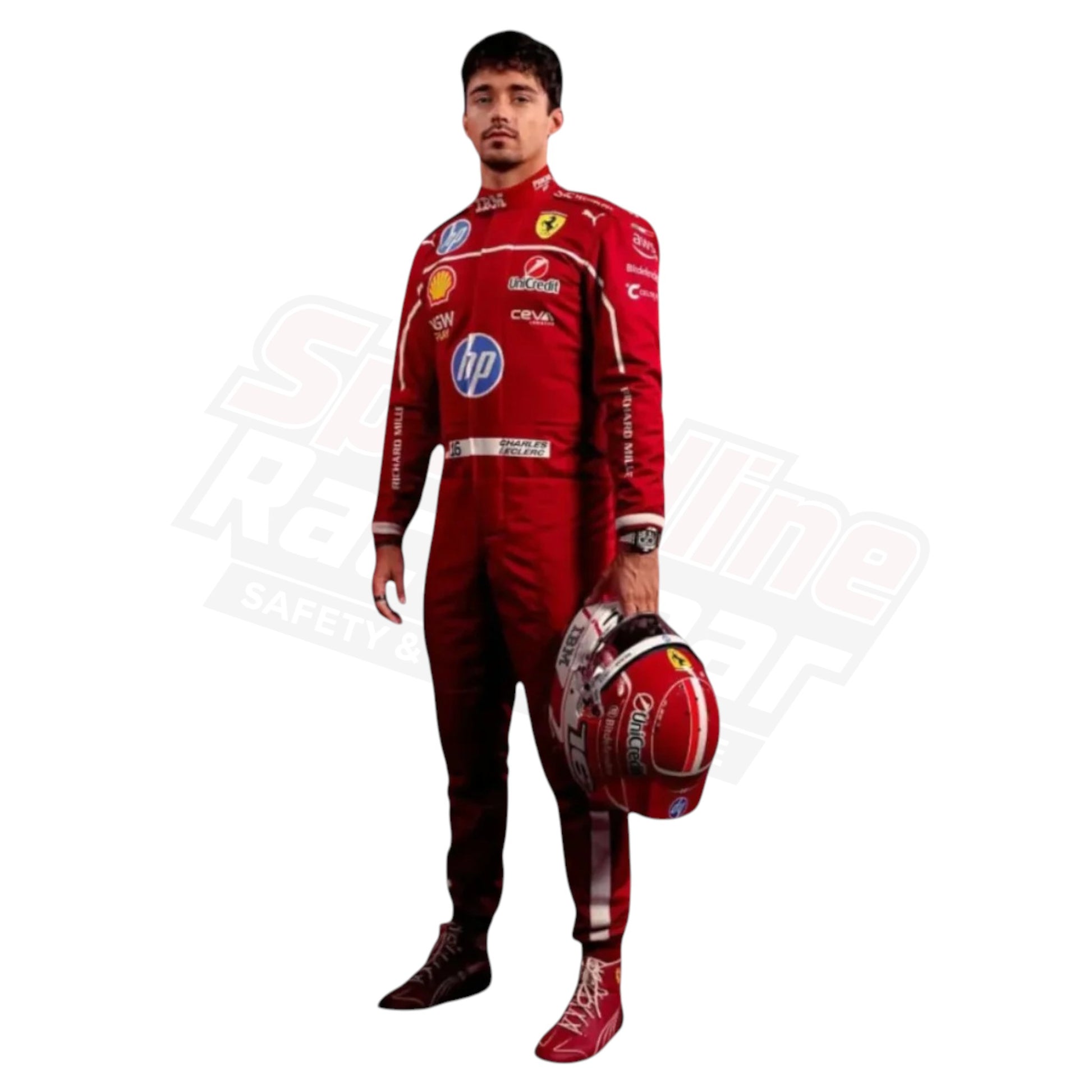 2025 Lewis Hamilton Scuderia Ferrari HP F1 Race Suit by Puma Replica