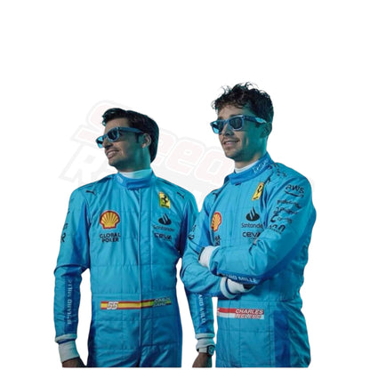 2024 Carlos Sainz Jr Ferrari F1 Racing Suit Replica Miami Grand Prix Edition