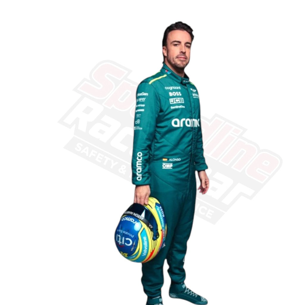 Fernando Alonso 2024 Aston Martin F1 Race Suit Front