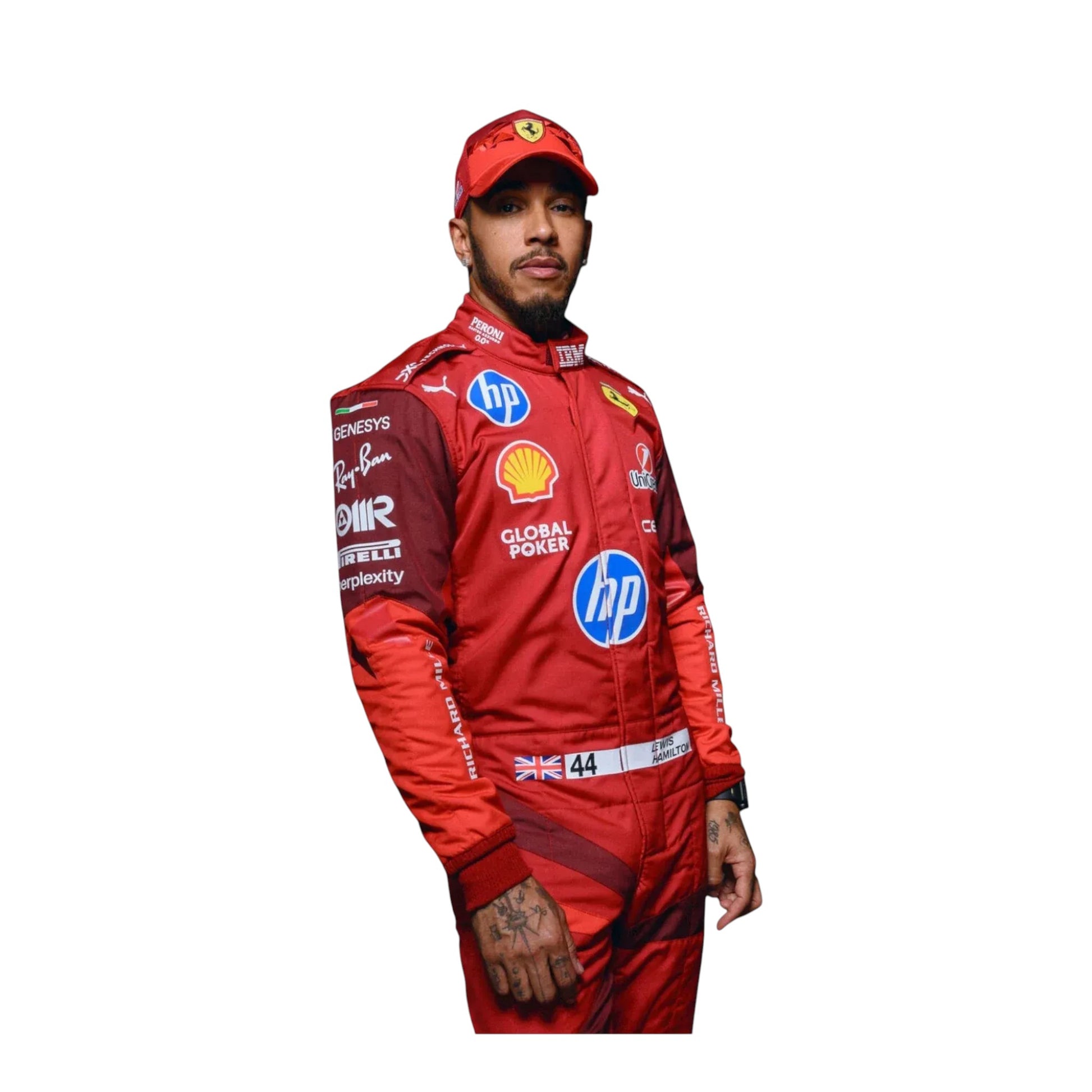 Side view Ferrari Las Vegas GP 2025 race suit