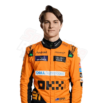 Rennanzug des McLaren F1 Teams von Oscar Piastri aus dem Jahr 2024